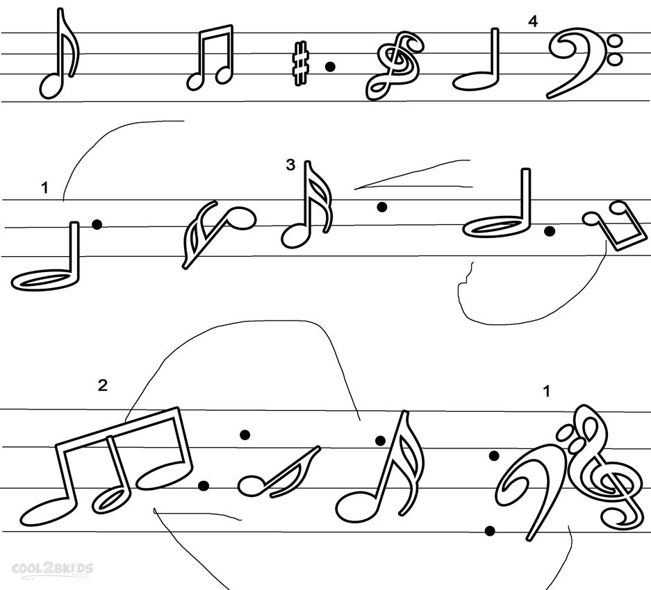 Music Notes Coloring Page Coloring Ideas Fantastic Treble Clef Coloring Page Ideas Printable
