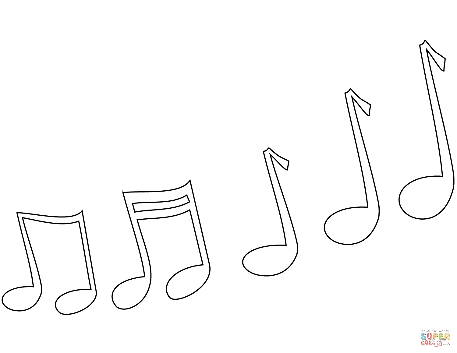 Music Notes Coloring Page Music Notes Coloring Page Free Printable Coloring Pages