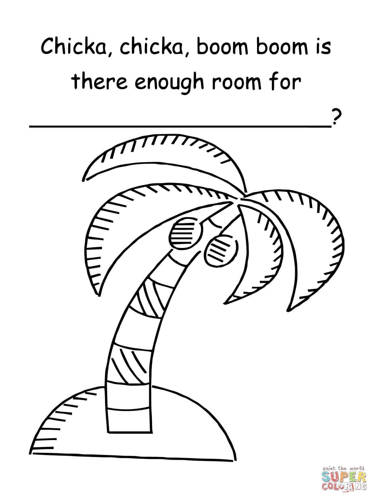 My Room Coloring Pages Chicka Chicka Boom Boom Is There Enough Room For Coloring Page