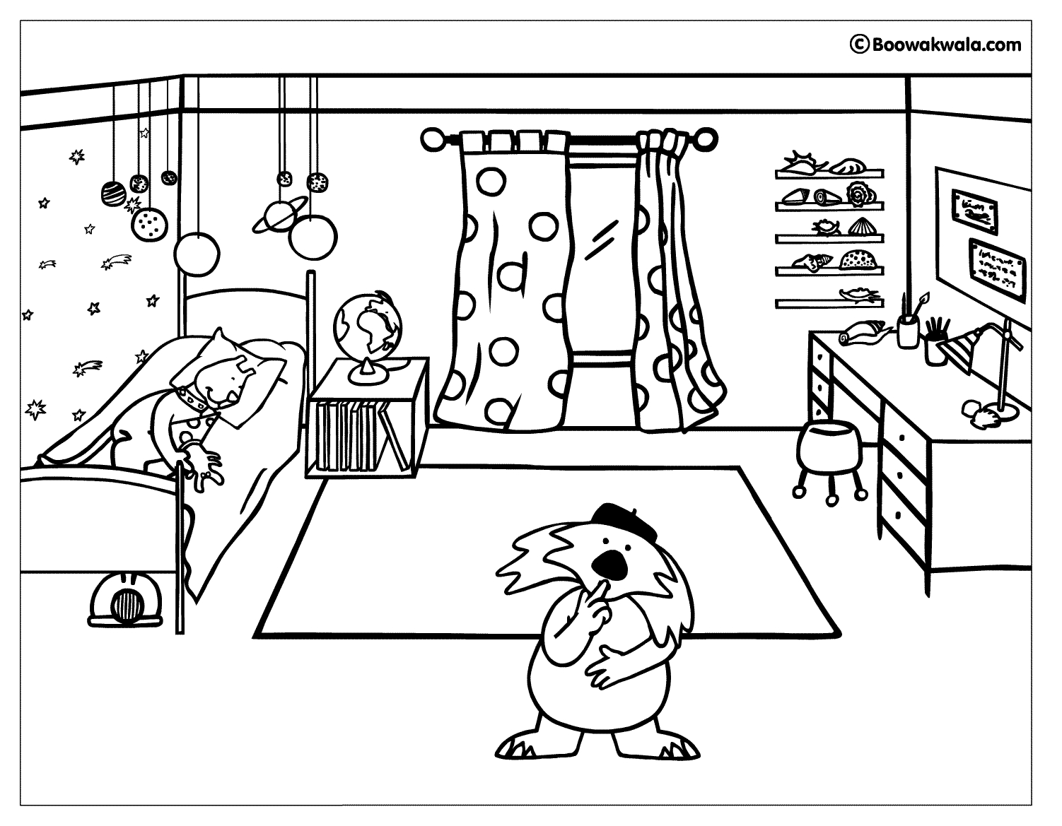 My Room Coloring Pages Girls Bedroom Coloring Page Coloring Home
