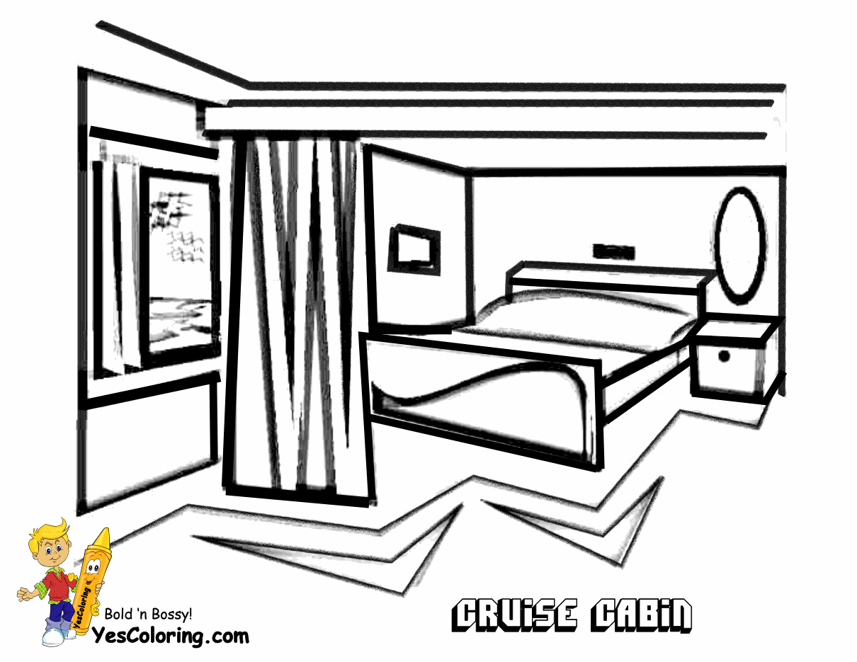 My Room Coloring Pages Stupendous Cruise Ship Coloring Pages Free Ships Cruises