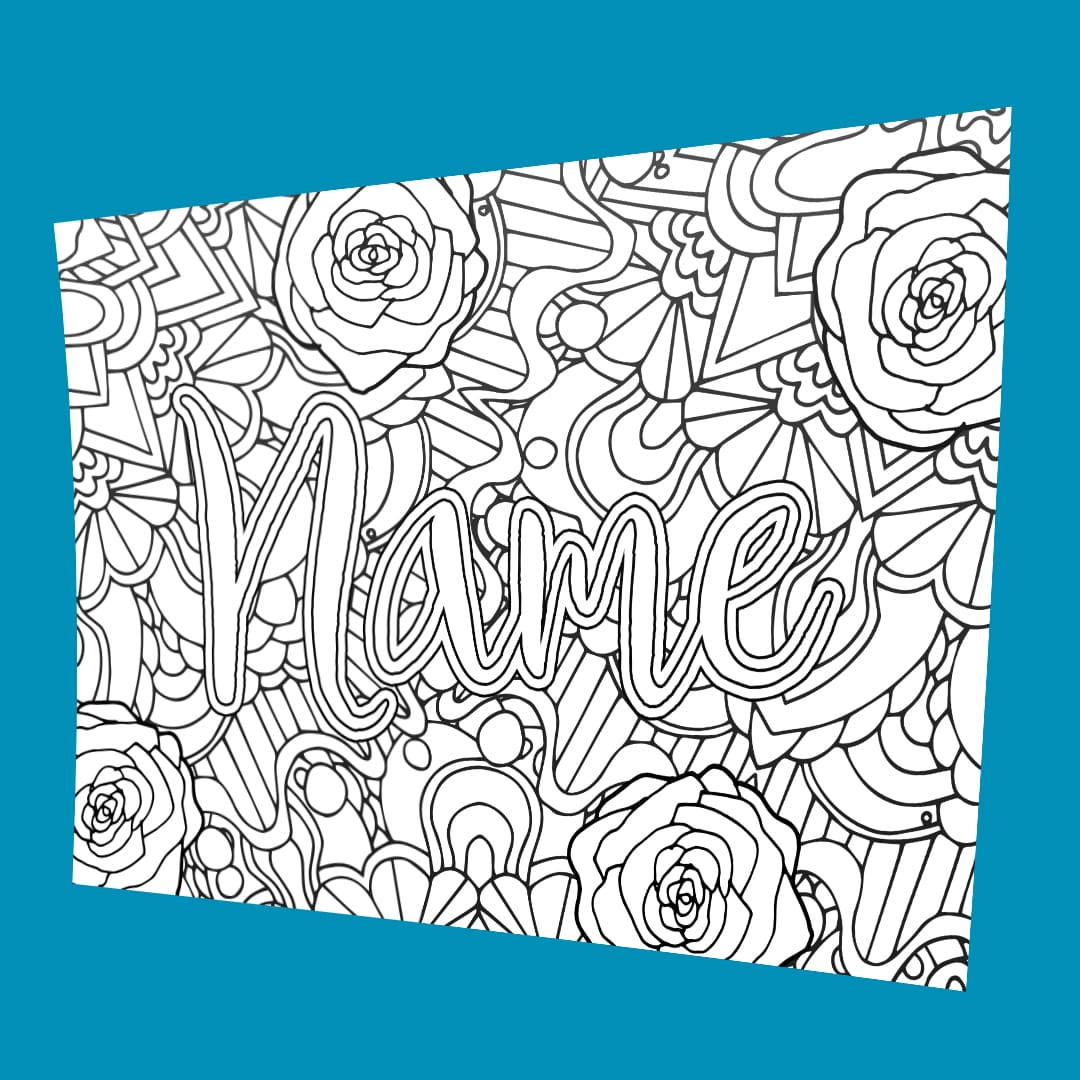 Name Coloring Page Custom Coloring Page From Your Name