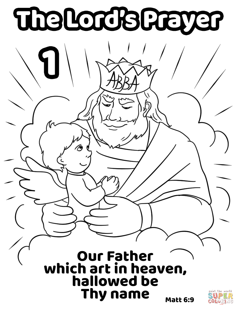 Name Coloring Page Our Father Which Art In Heaven Hallowed Be Thy Name Coloring Page