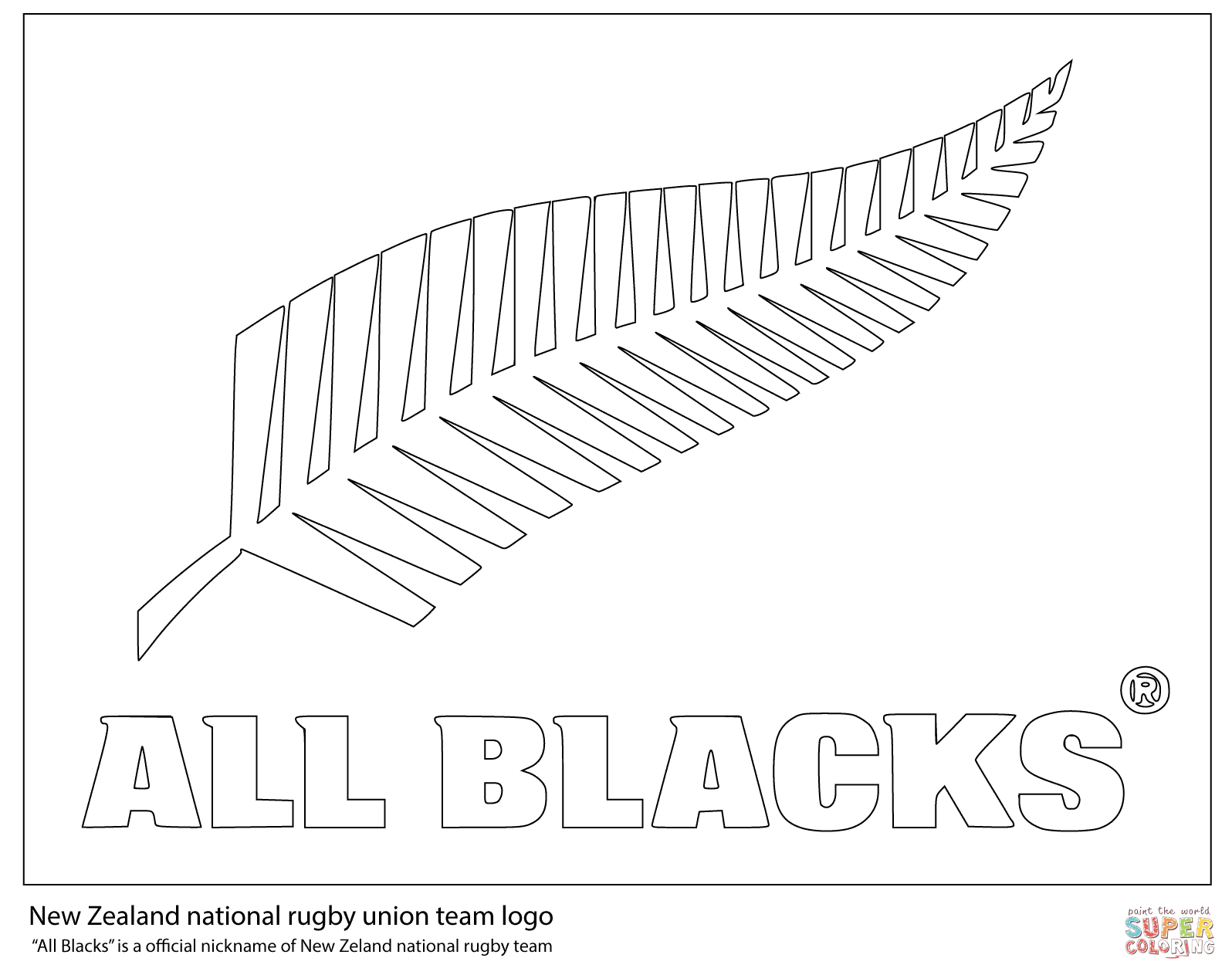 New Zealand Flag Coloring Page All Blacks New Zealand Rug Team Coloring Page Free Printable