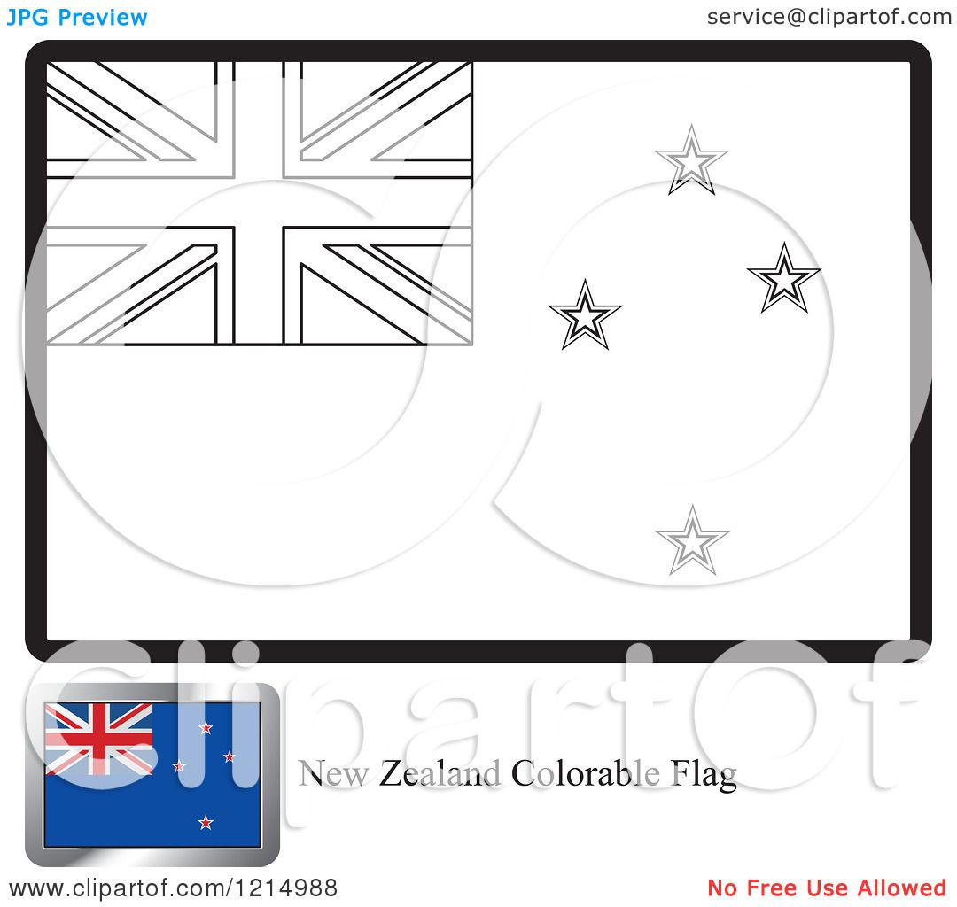 New Zealand Flag Coloring Page Clipart Of A Coloring Page And Sample For A New Zealand Flag