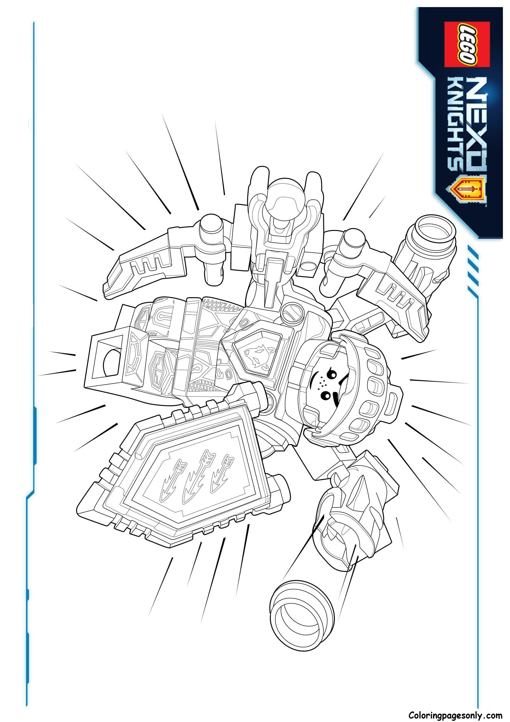 Nexo Knights Coloring Pages Lego Nexo Knights Ultimate Clay Coloring Page Free Coloring Pages