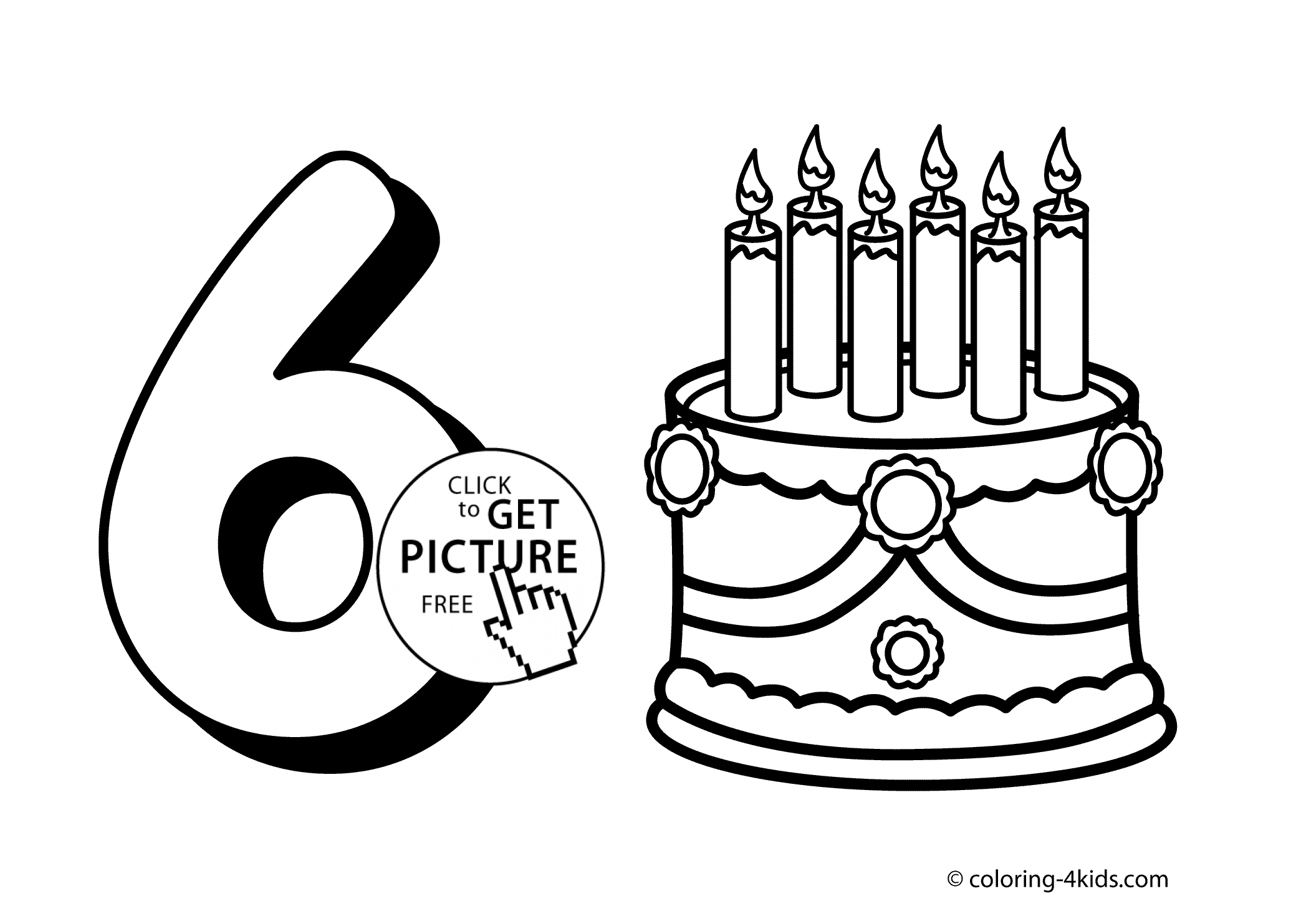 Number 6 Coloring Page 6 Numbers Coloring Pages For Kids Printable Free Digits Coloring