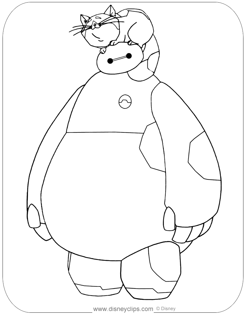 Number 6 Coloring Page Big Hero 6 Coloring Pages Disneyclips