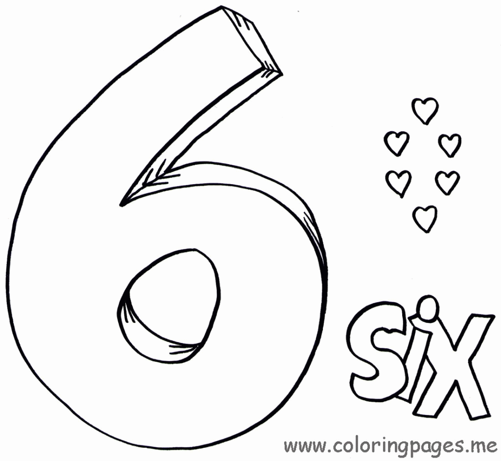 Number 6 Coloring Page Number 6 Coloring Page Coloring Home