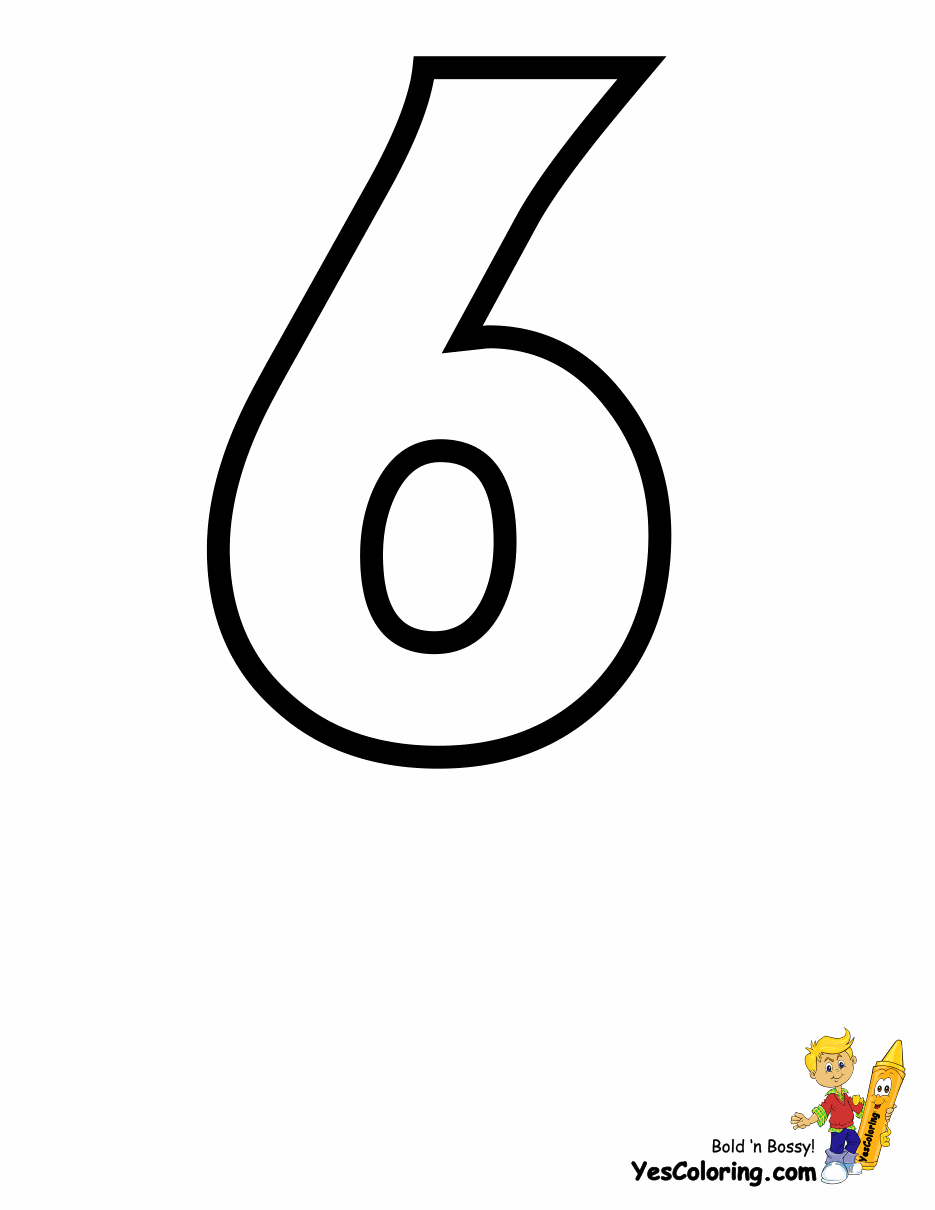 Number 6 Coloring Page Standard Letter Printables Free Alphabet Coloring Page Numbers