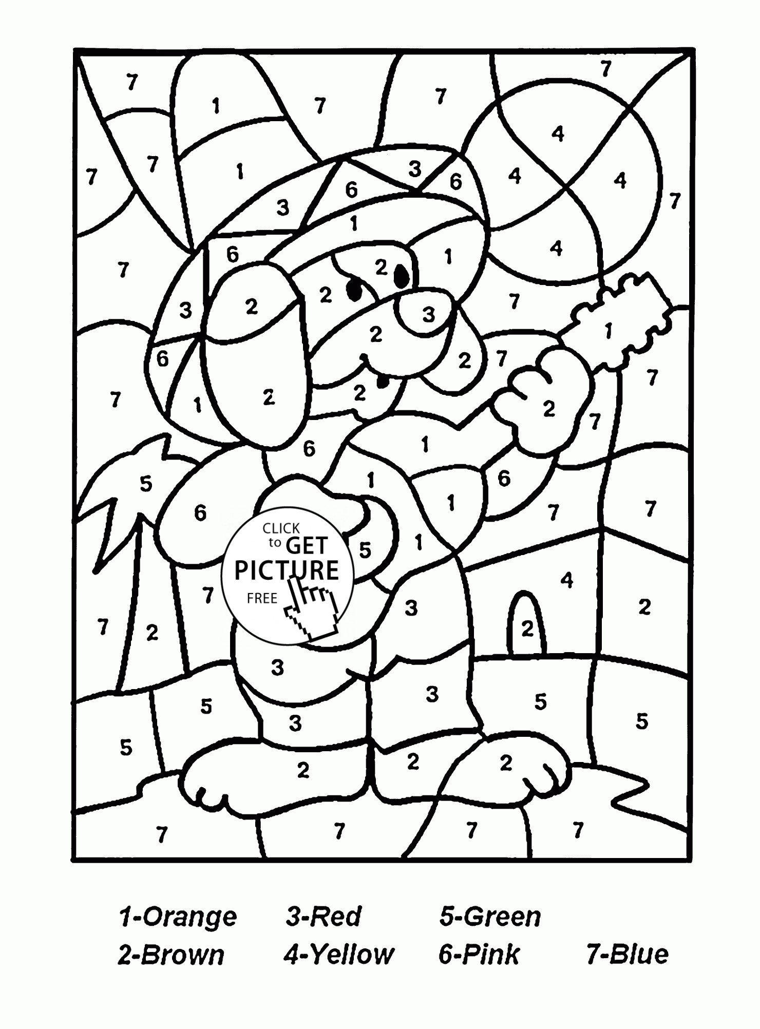 Numbers Coloring Page Color Number Dog Guitar Player Coloring Page For Kids Education
