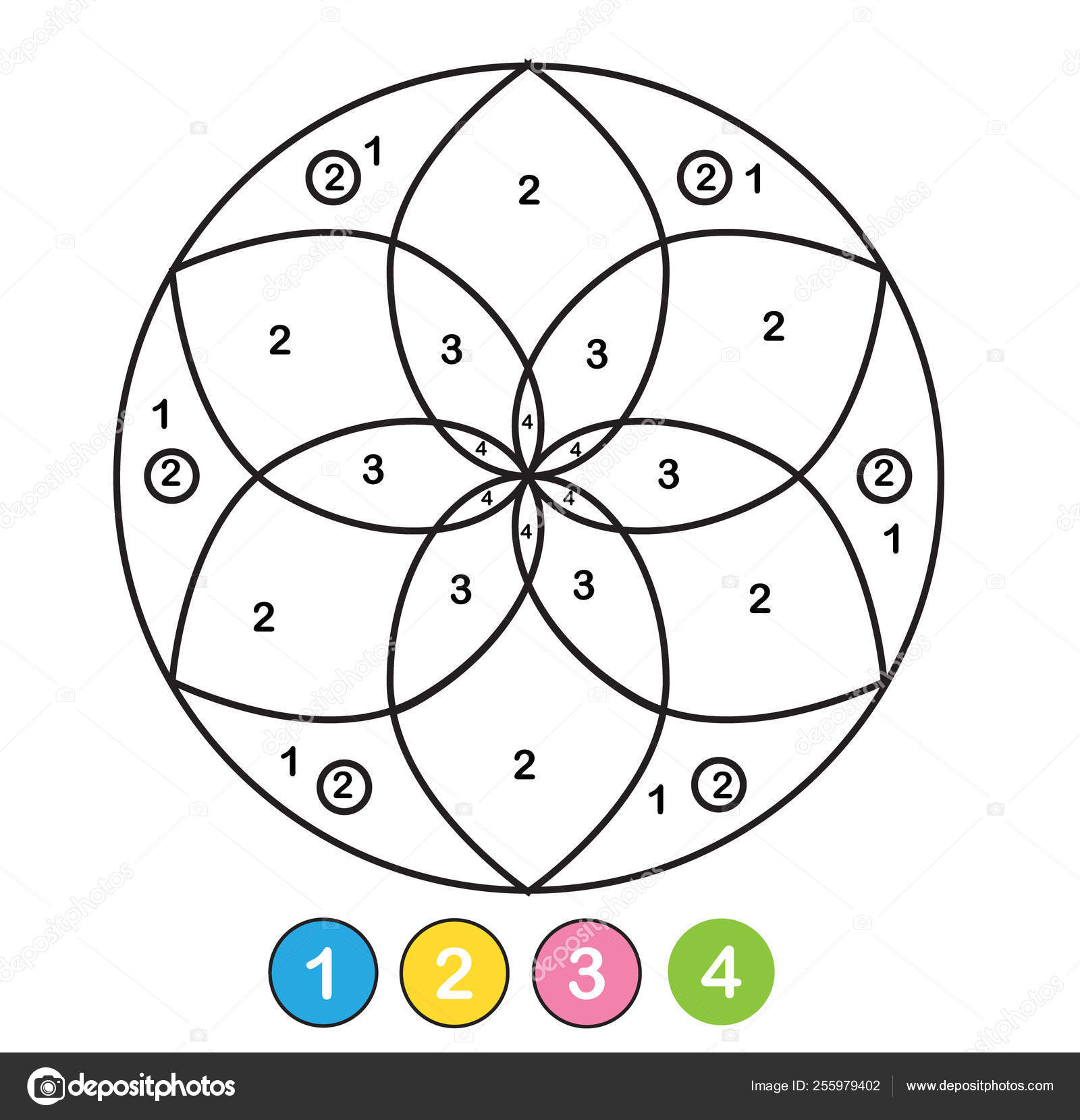 Numbers Coloring Page Coloring Page Color Numbers Picture For Toddlers And Kids