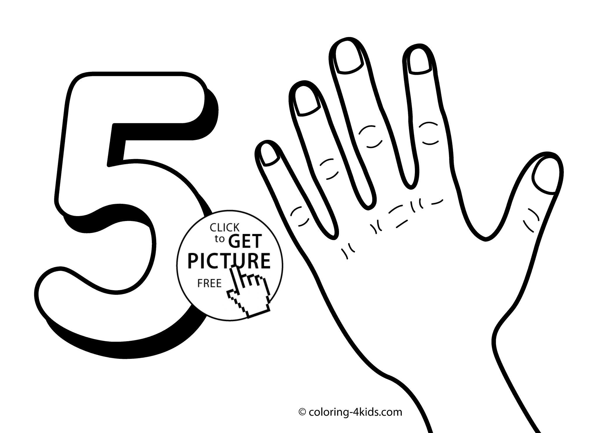 Numbers Coloring Page Coloring Pages For Kids To Print Out Numbers With 5 Numbers Coloring
