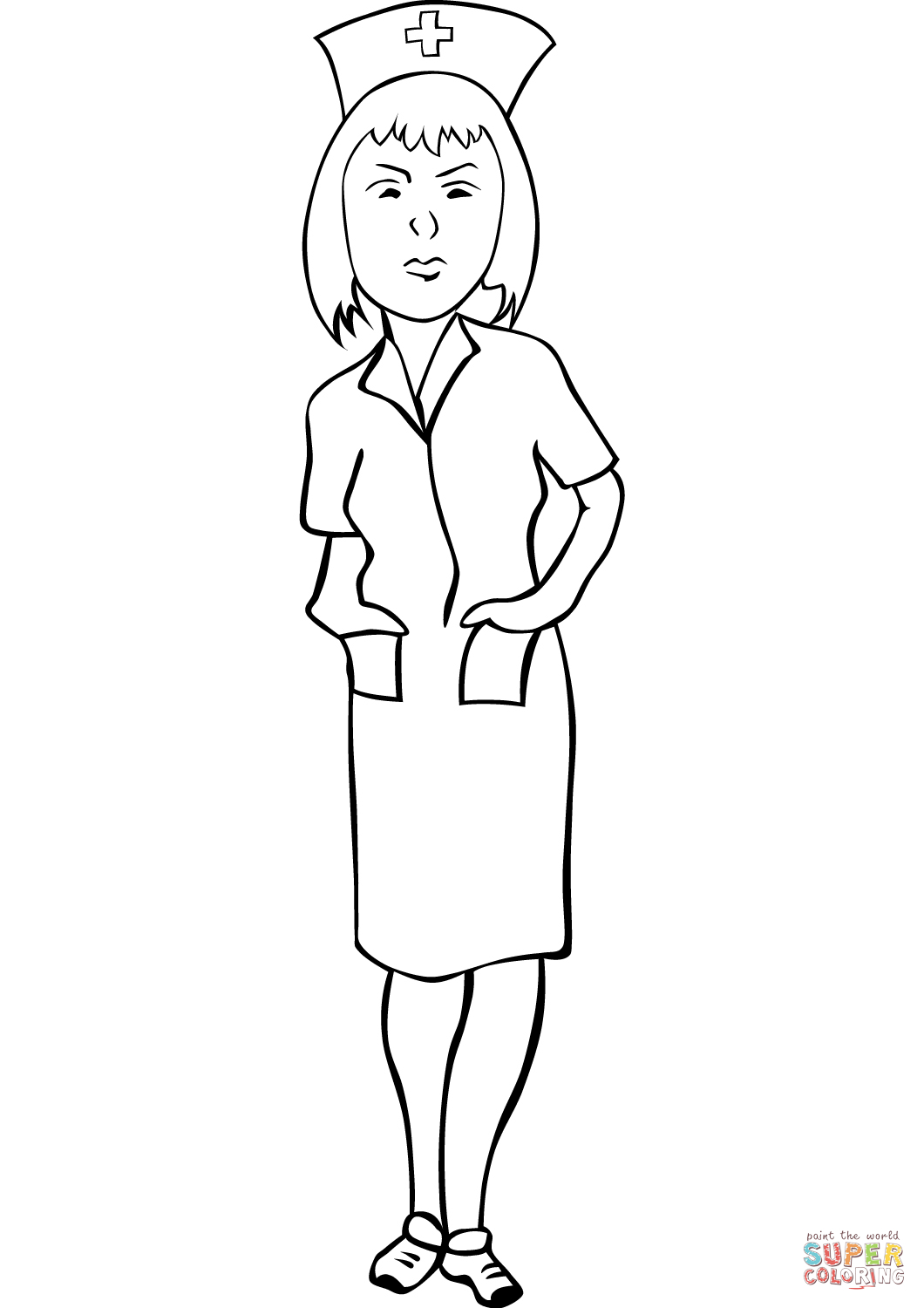 Nursing Coloring Pages Nurse Coloring Page Free Printable Coloring Pages