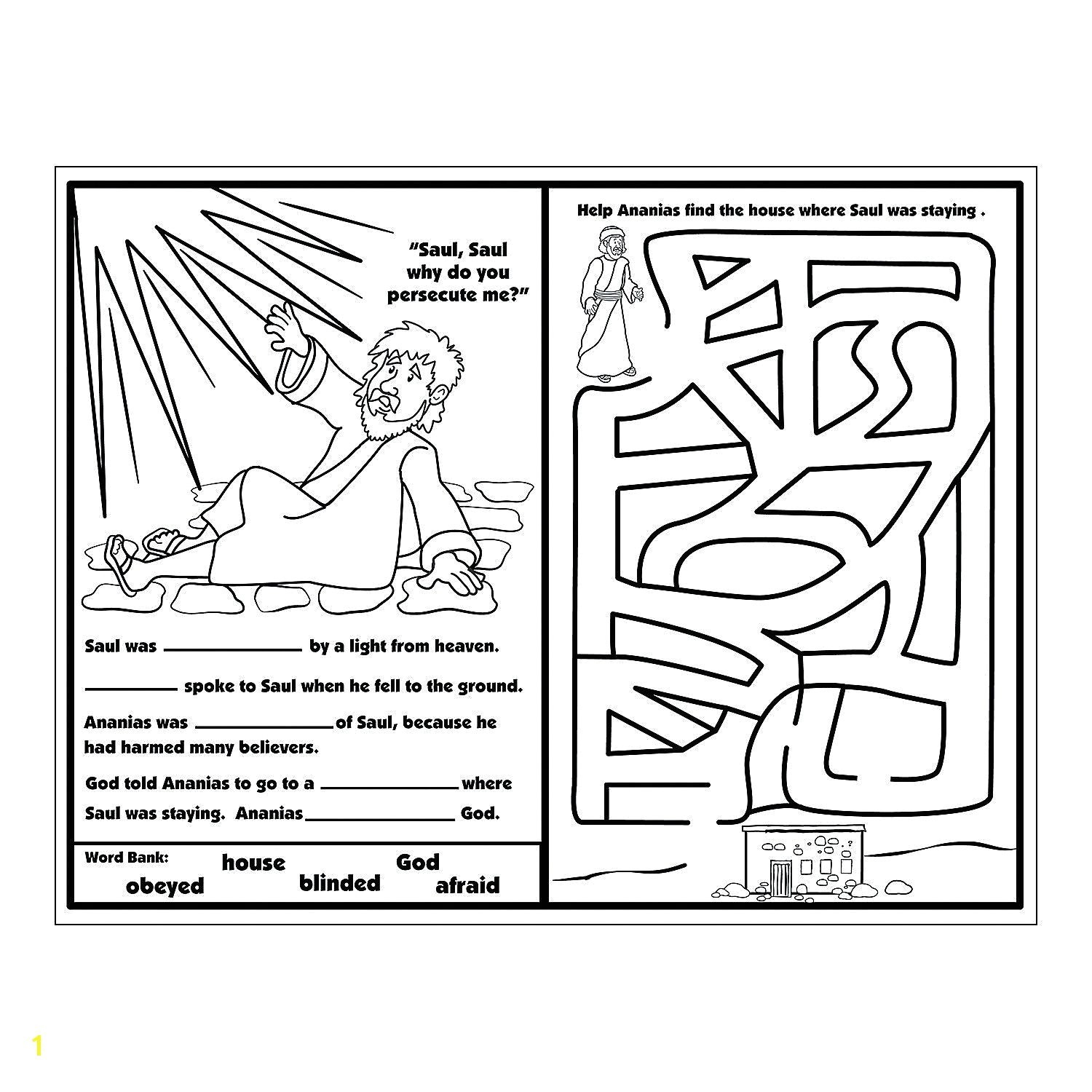 Paul Coloring Pages Ananias And Paul Coloring Pages Beautiful Part 160