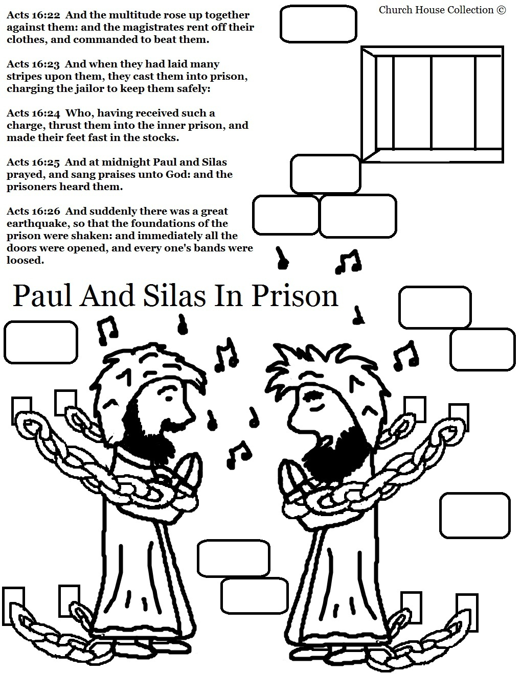 Paul Coloring Pages Paul And Silas Coloring Pages