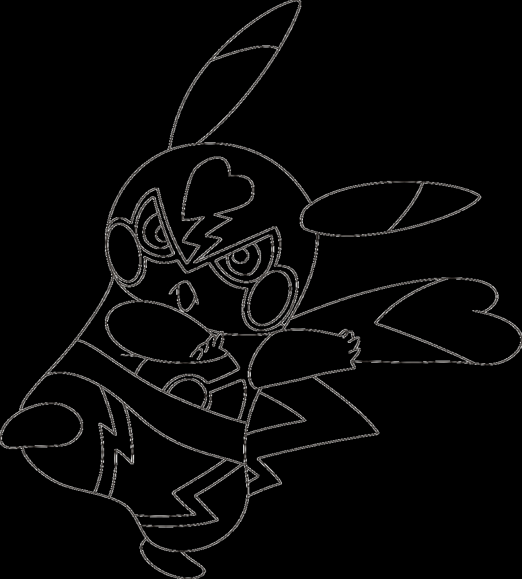 Pikachu Libre Coloring Page Pikachu Libre Drawings Related Keywords Suggestions Pikachu