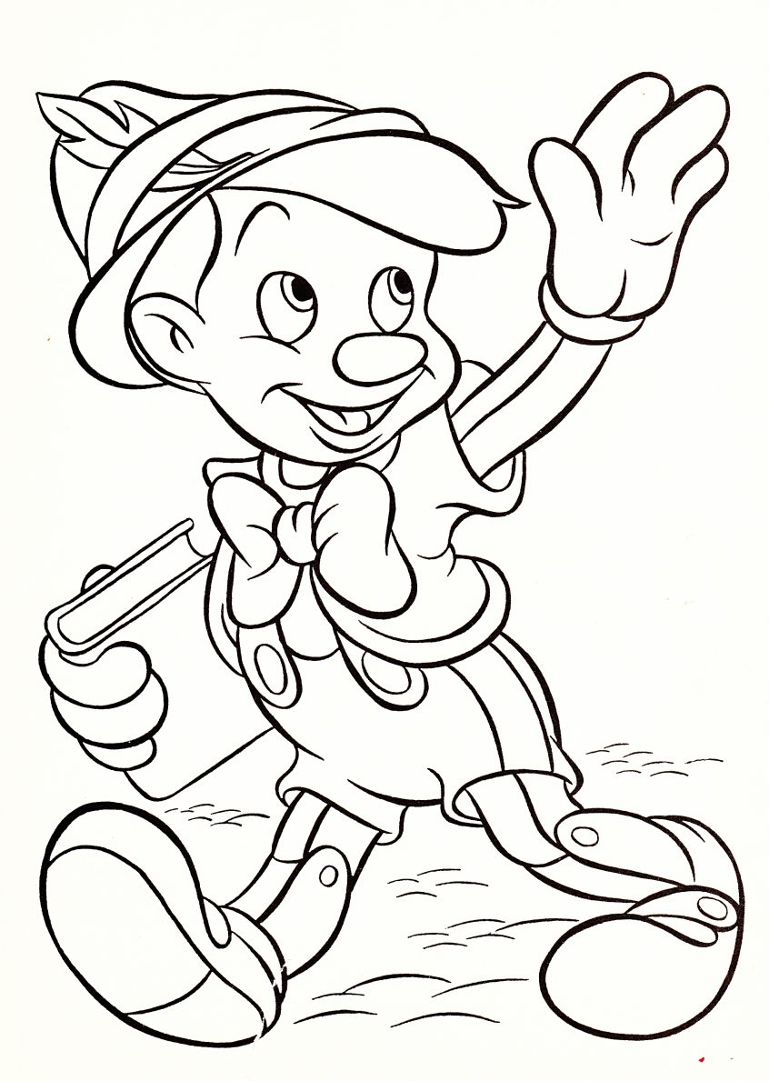 Pinocchio Coloring Page Coloring Walt Disney Figuren Bilder Coloring Pages Pinocchio