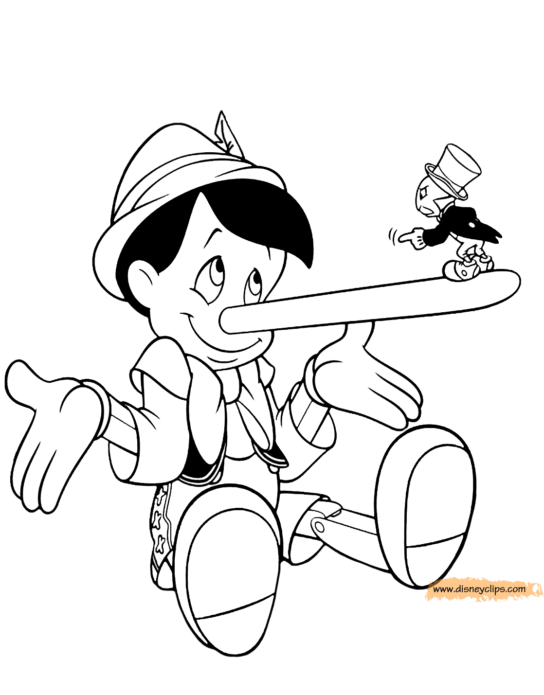 Pinocchio Coloring Page Disneys Pinocchio Coloring Pages 2 Disneyclips