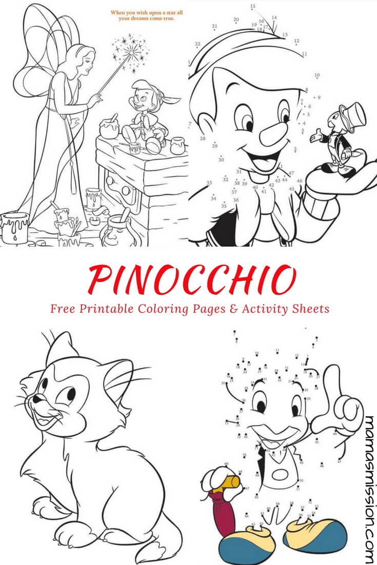 Pinocchio Coloring Page Pinocchio Coloring Pages And Activity Sheets Free Printables