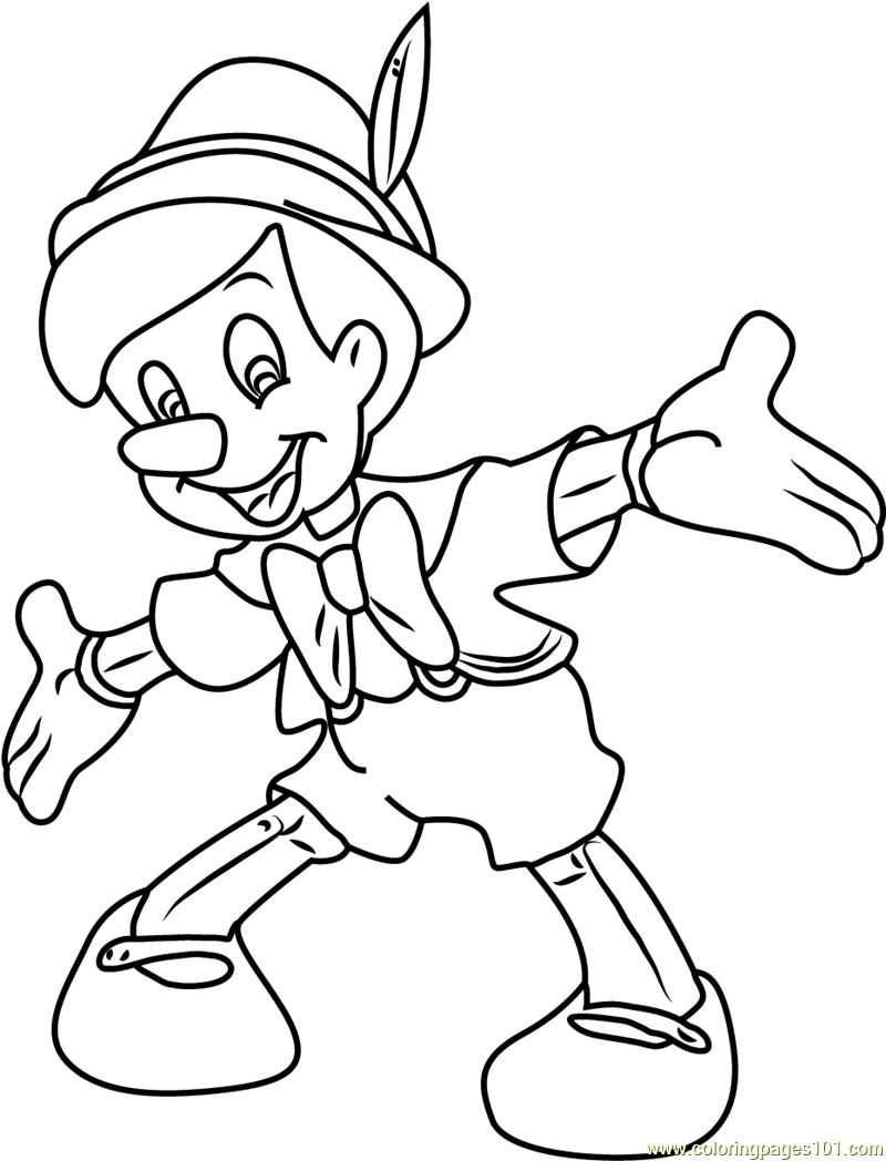Pinocchio Coloring Page Pinocchio Smiling Coloring Page Free Pinocchio Coloring Pages