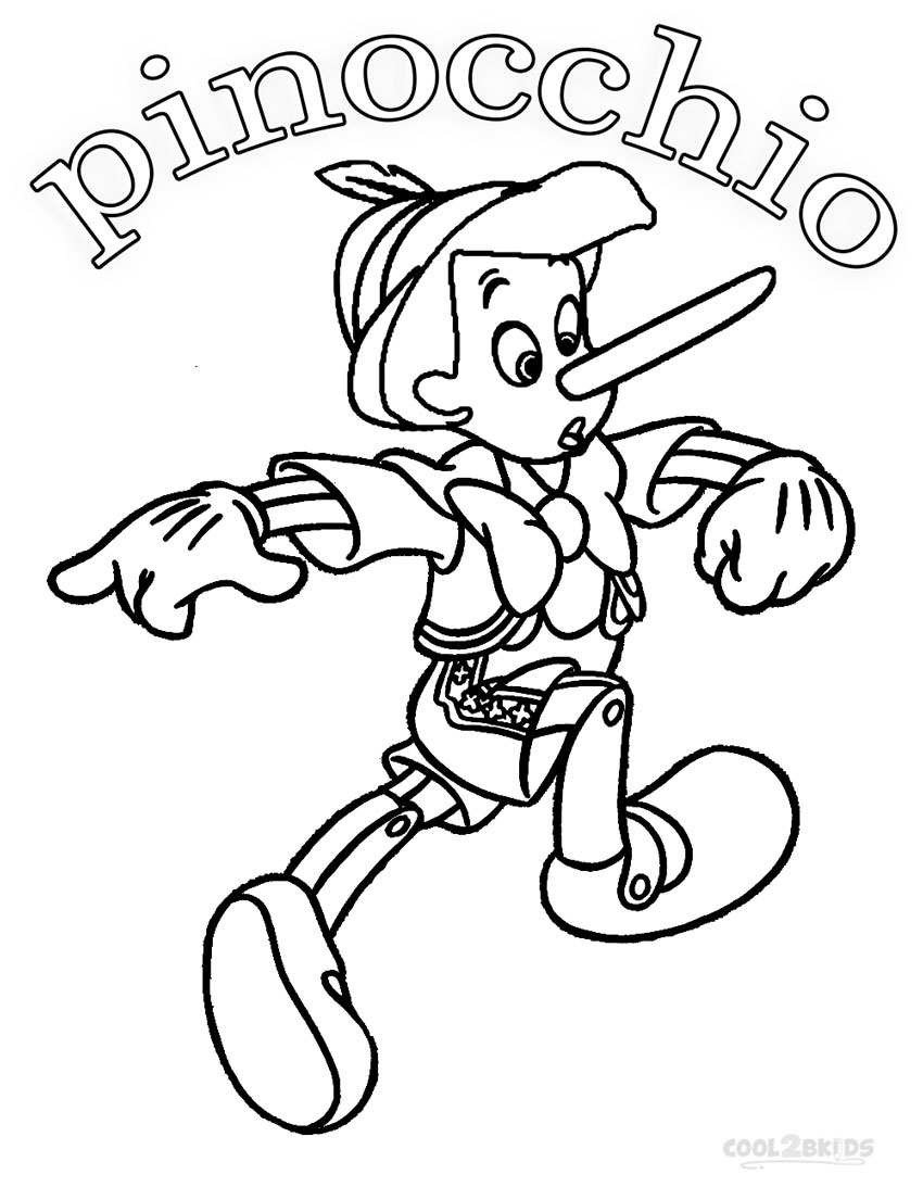 Pinocchio Coloring Page Printable Pinocchio Coloring Pages For Kids Cool2bkids