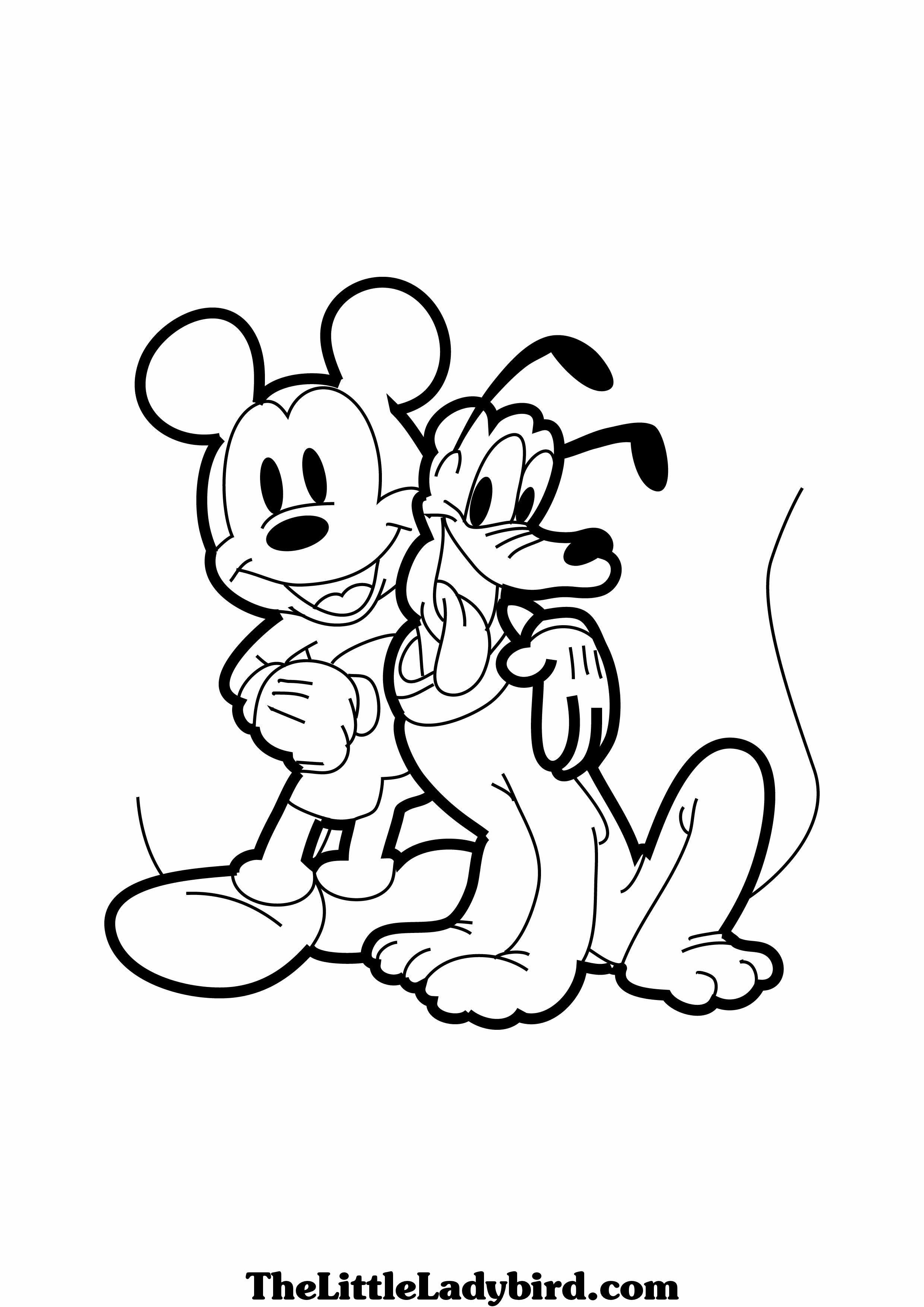 Pluto Coloring Pages Free Mickey Pluto Coloring Page Thelittleladybird