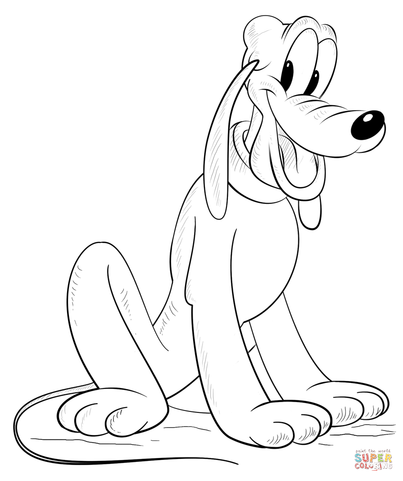 Pluto Coloring Pages Pluto The Dog Coloring Page Free Printable Coloring Pages