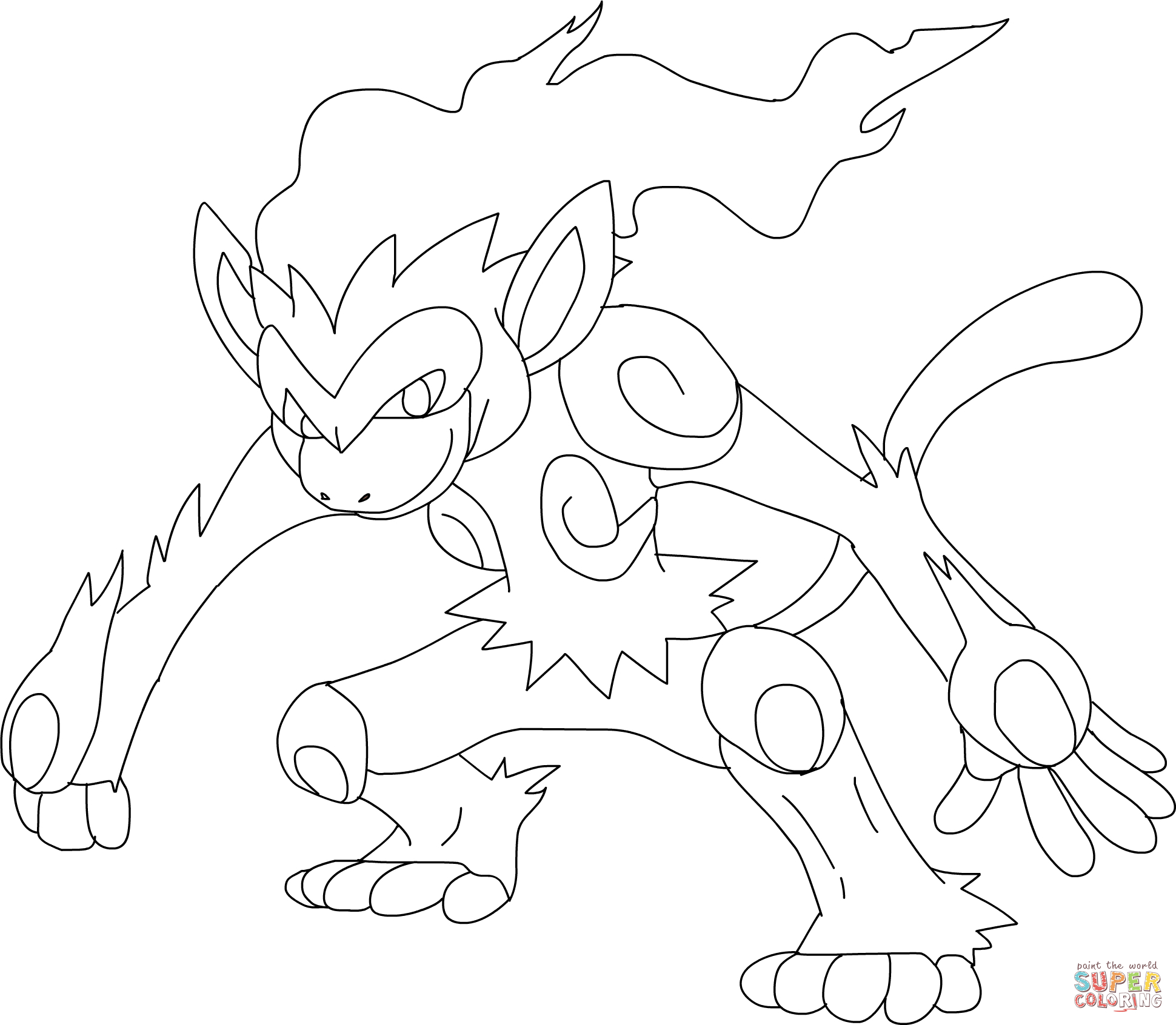 Pokemon Coloring Page Infernape Pokemon Coloring Page Free Printable Coloring Pages
