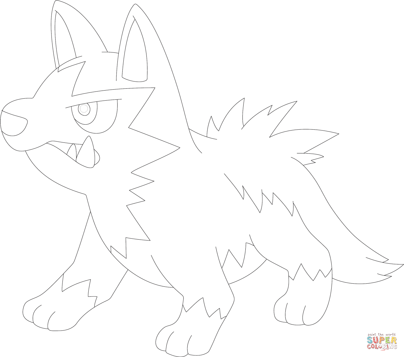Poochyena Coloring Pages Poochyena Coloring Page Free Printable Coloring Pages