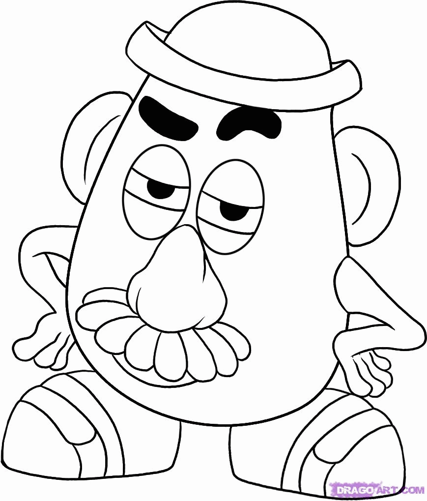 Potato Coloring Page Mr Potato Head Outline Coloring Pages For Kids And For Adults