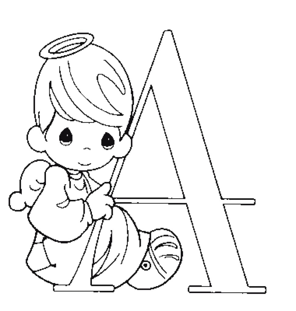 Precious Moments Letters Coloring Pages Precious Moments Alphabet Coloring Pages