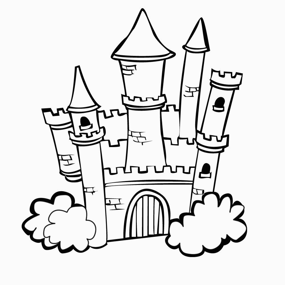 Princess Castle Coloring Page Castle Colouring Pages Princess Castle For Castle Coloring Page