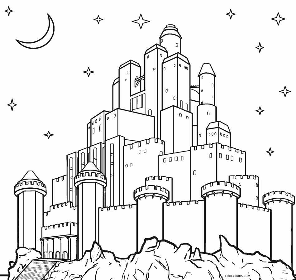 Princess Castle Coloring Page Coloring Printable Castle Coloring Pages For Kids Cool2bkids