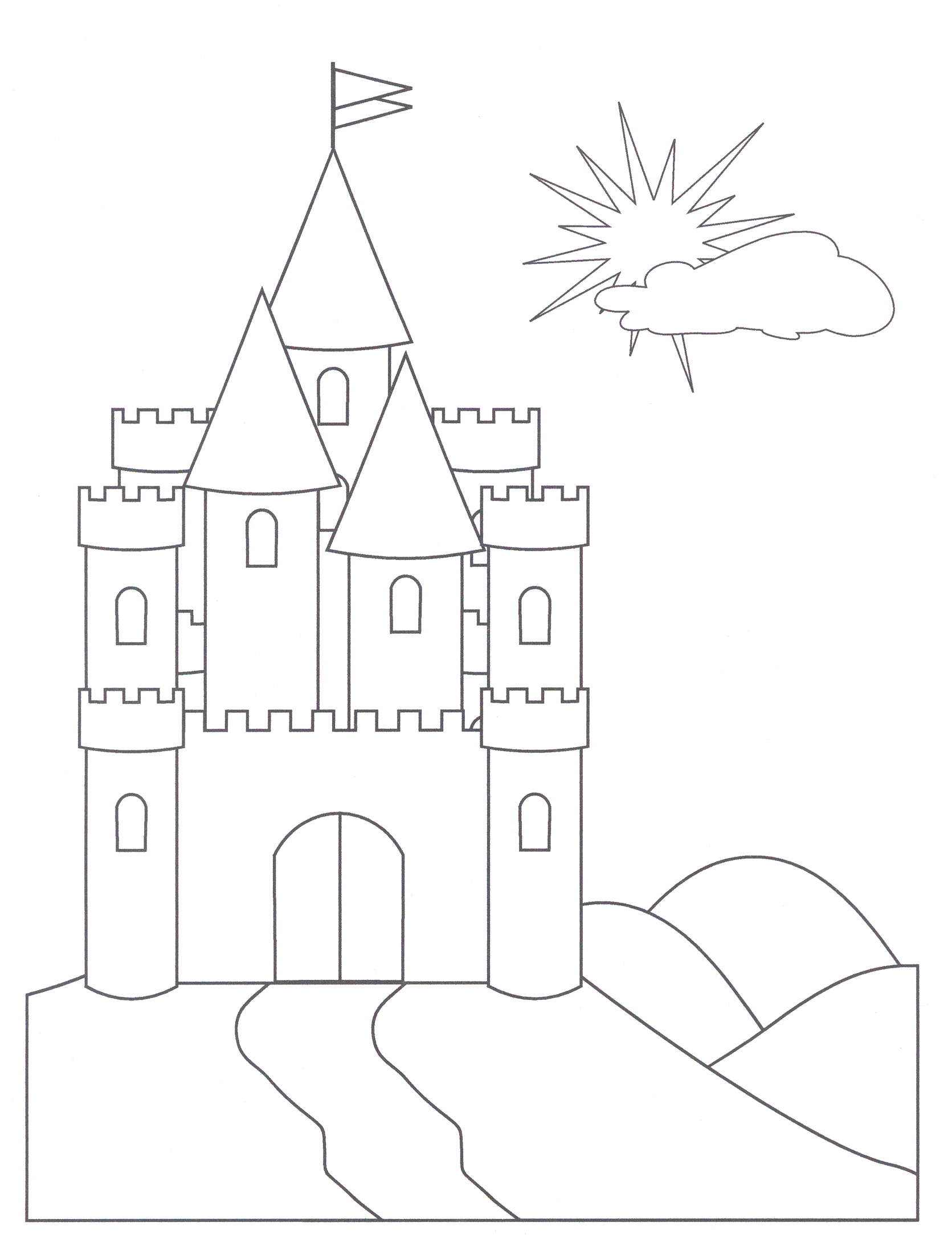 Princess Castle Coloring Page Free Printable Castle Coloring Pages For Kids