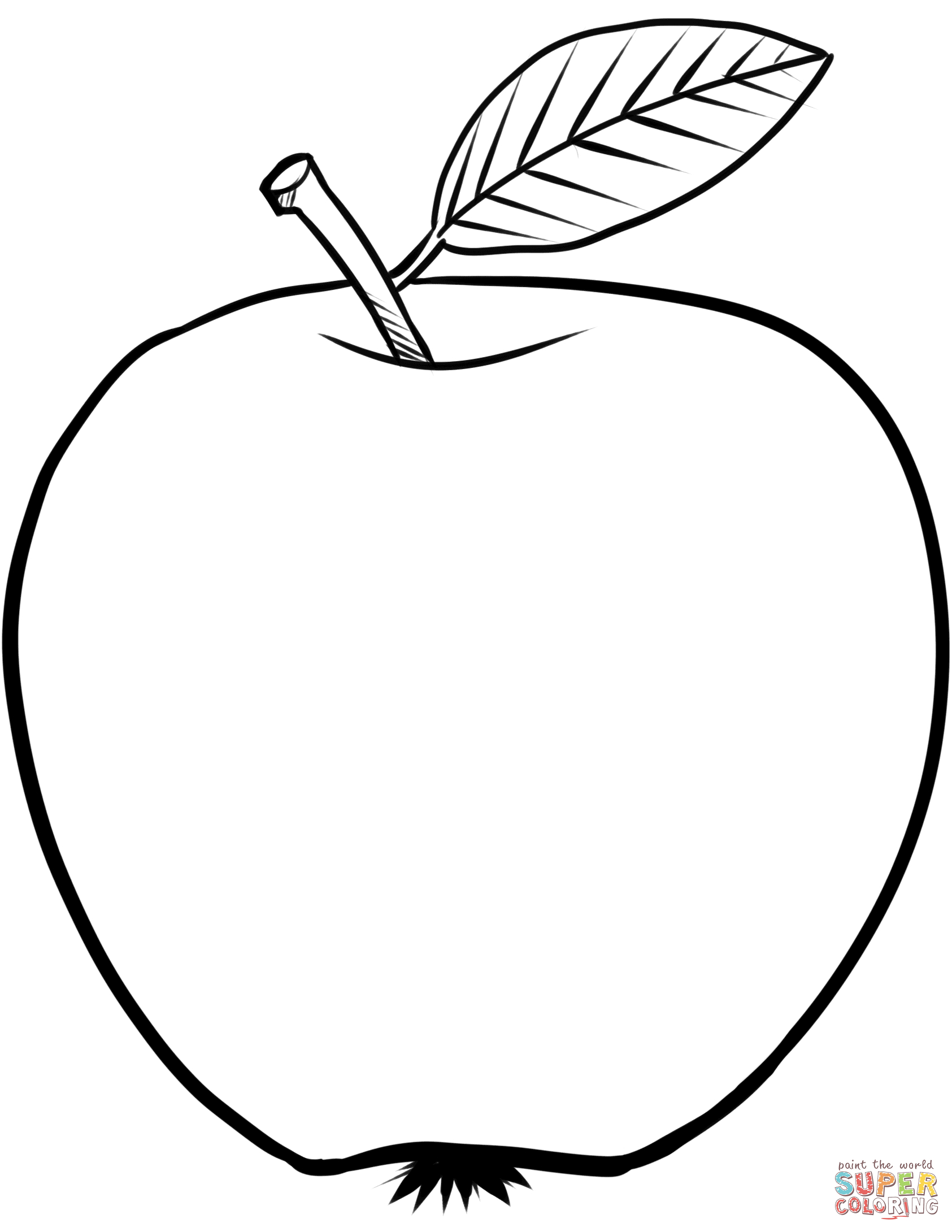 Printable Apple Coloring Pages Apple Coloring Page Free Printable Coloring Pages