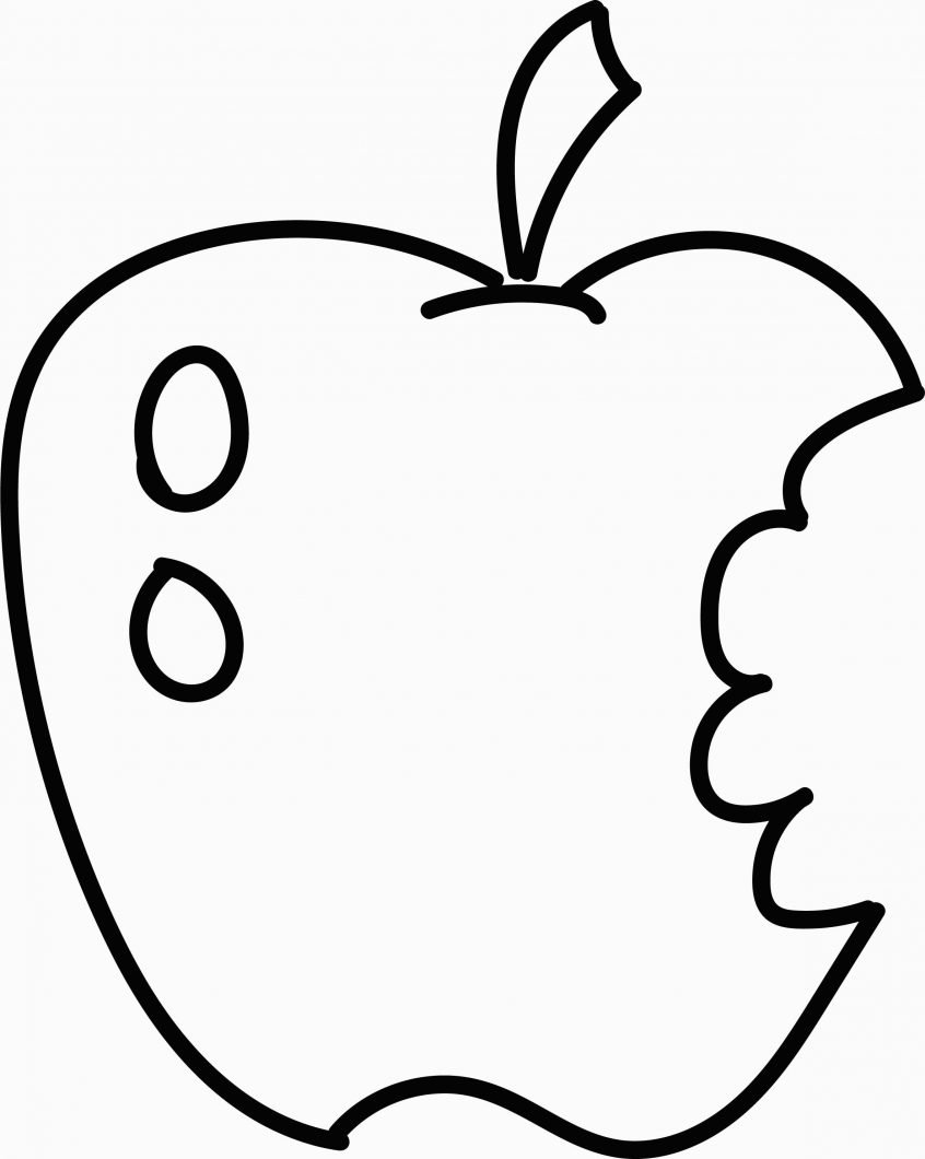 Printable Apple Coloring Pages Coloring Fresh Easy Fruit Coloring Pages Design For Apple Of