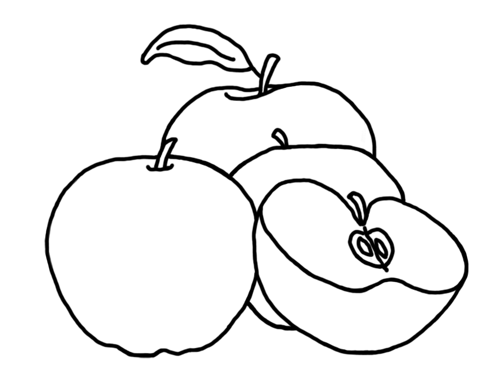 Printable Apple Coloring Pages Free Printable Apple Coloring Pages For Kids