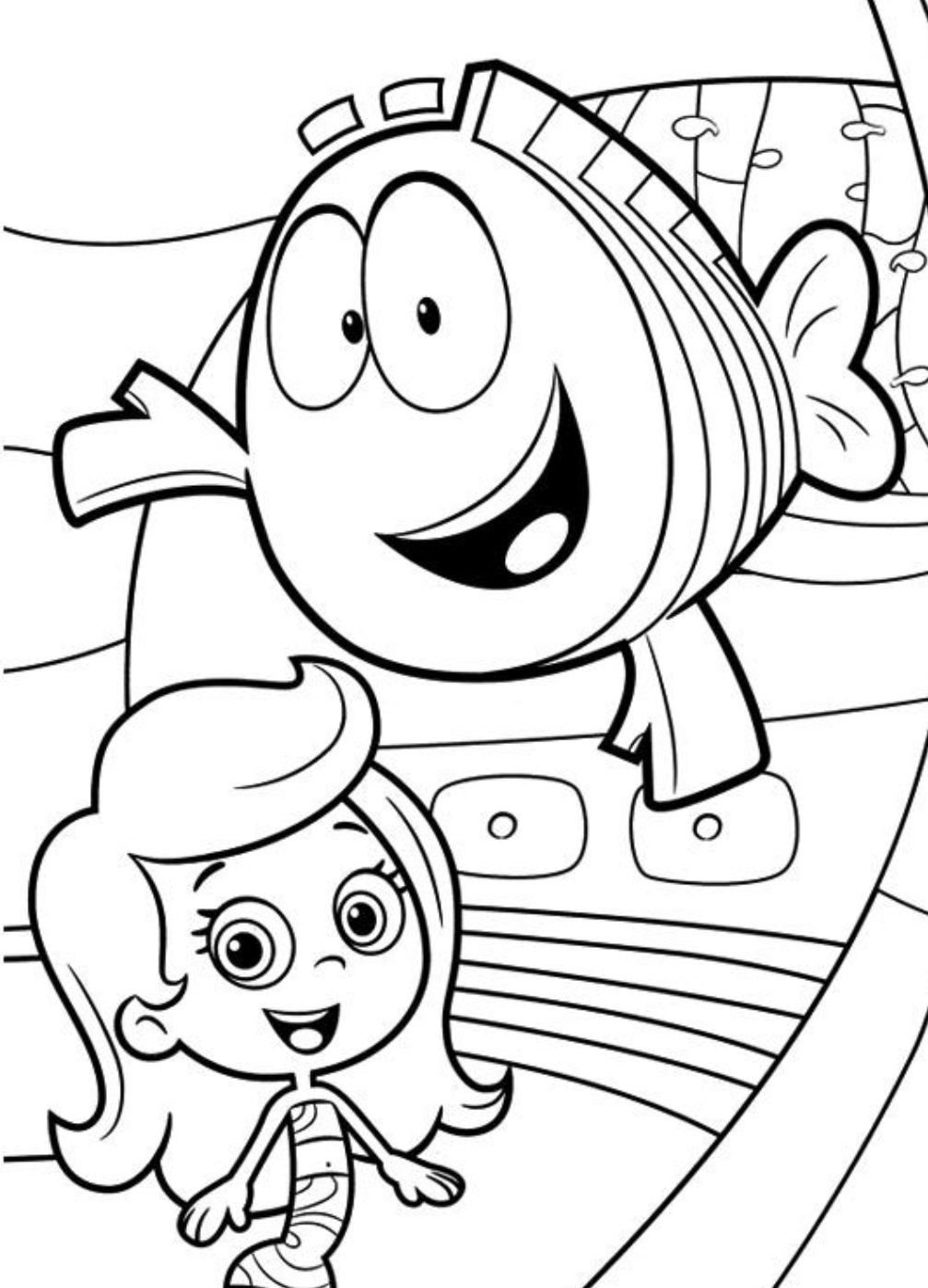 Printable Bubble Guppies Coloring Pages Coloring Pages For Kids Bubble Guppies With Bubble Guppies Coloring