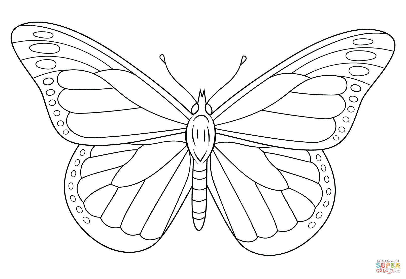 Printable Butterfly Coloring Pages Monarch Butterfly Coloring Page Free Printable Coloring Pages