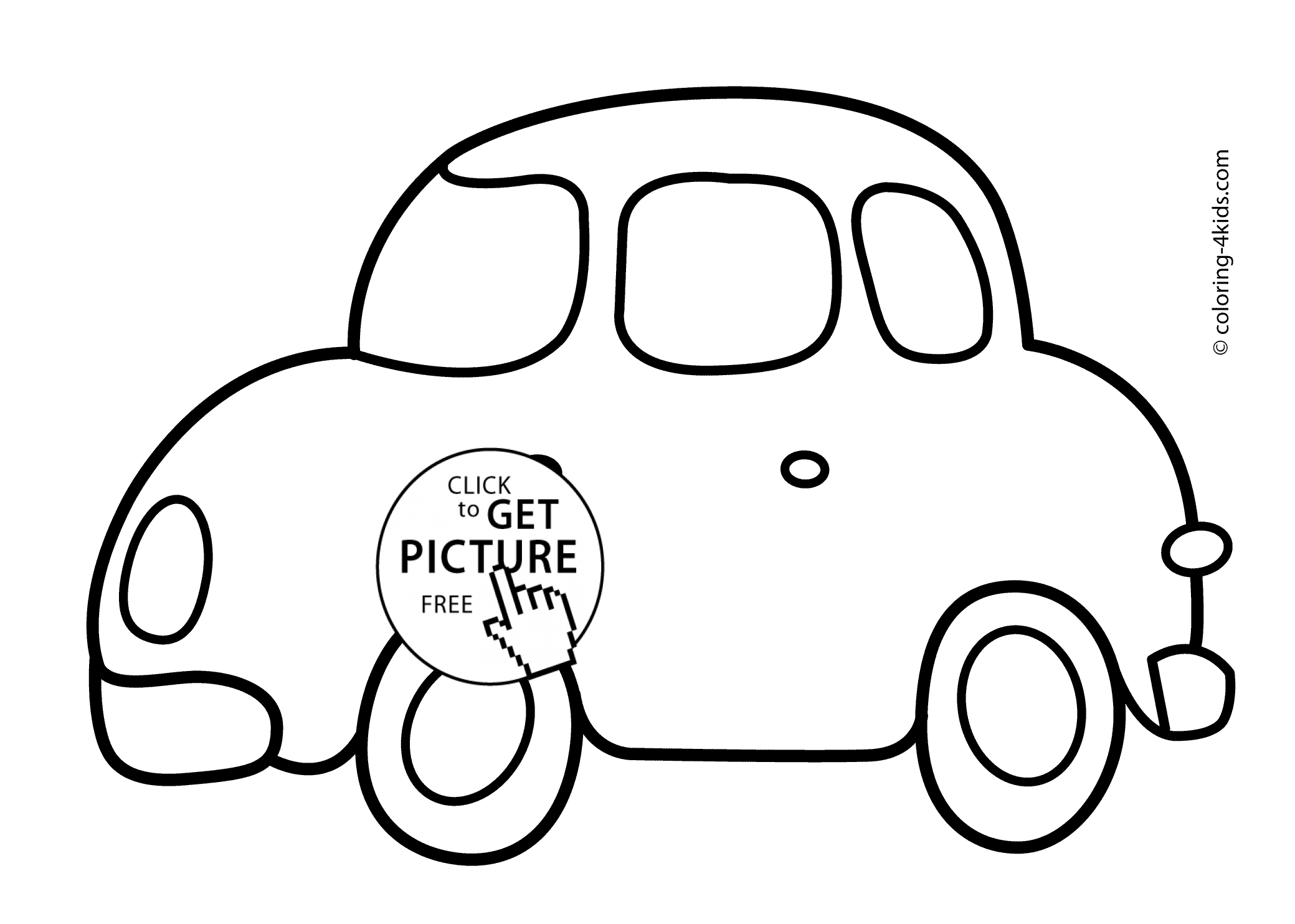 Printable Coloring Pages Cars Simple Car Transportation Coloring Pages For Kids Printable Free