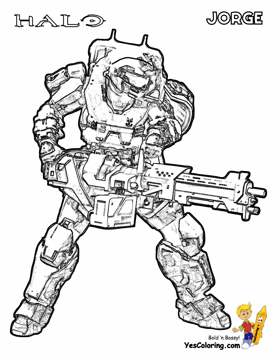 Printable Halo Coloring Pages 16 Halo Reach Coloring Pages Halo Reach Emile Coloring Pages