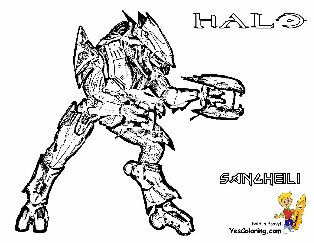 Printable Halo Coloring Pages Awesome Elite Halo Coloring Pages Nocn