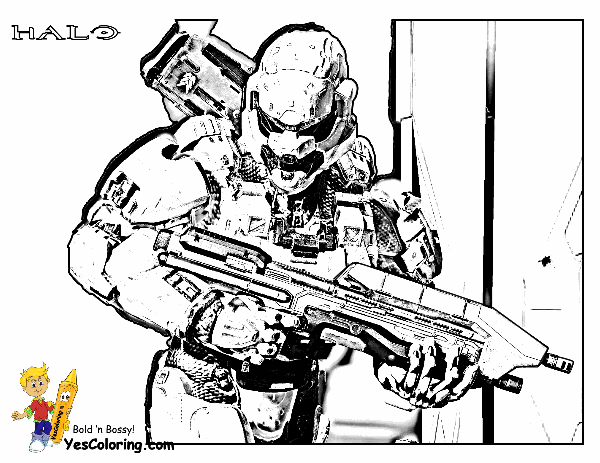 Printable Halo Coloring Pages Fierce Halo Coloring Pages Halo 5 Coloring Free Coloring Halo