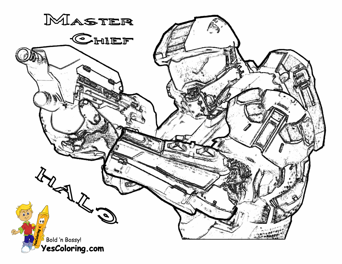 Printable Halo Coloring Pages Heroic Halo 4 Coloring Pages Halo 4 Free Master Chief