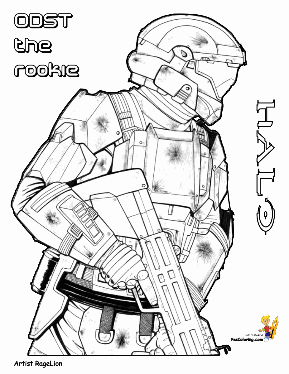 Printable Halo Coloring Pages Odst Coloring Pages To Print Halo 3 Halo Game Free