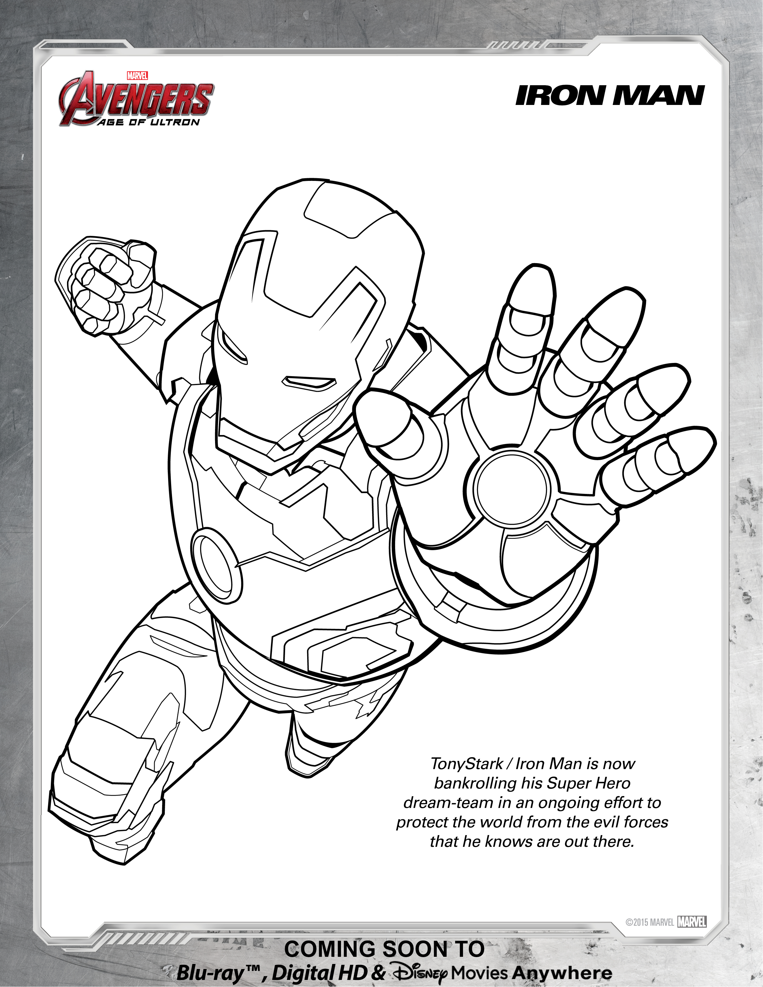 Printable Ironman Coloring Pages Avengers Iron Man Coloring Page Disney Movies