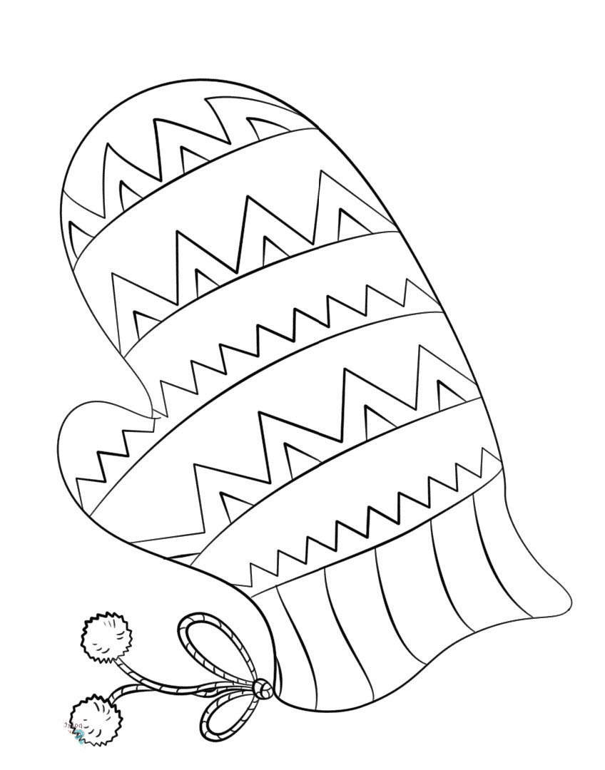 Printable Mitten Coloring Page Mittens Coloring Pages New Characters Preschool Template 4 Free