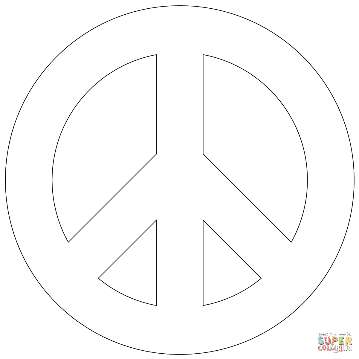 Printable Peace Sign Coloring Pages Peace Sign Coloring Page Free Printable Coloring Pages