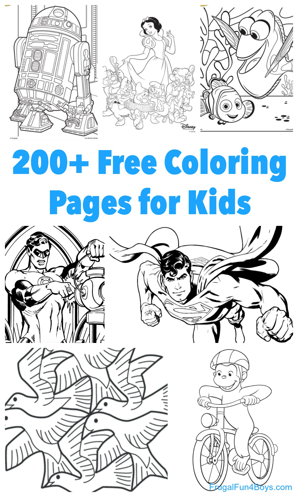 Printables Coloring Pages 200 Printable Coloring Pages For Kids Frugal Fun For Boys And Girls